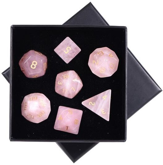 Display 7Pcs/Set Natural Black Obsidian Dice Set Mineral Specimen Board Game Table Games Home Decoration Room Ornaments Stone Craft Gift