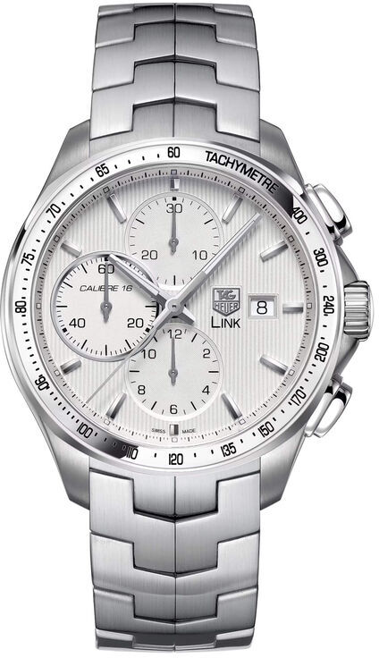 Pre-Owned TAG Heuer Link Silver Dial Chronograph Watch, 43mm