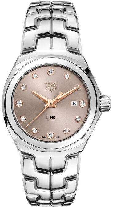 TAG Heuer Link Quartz Ladies Taupe Steel Watch, 32mm