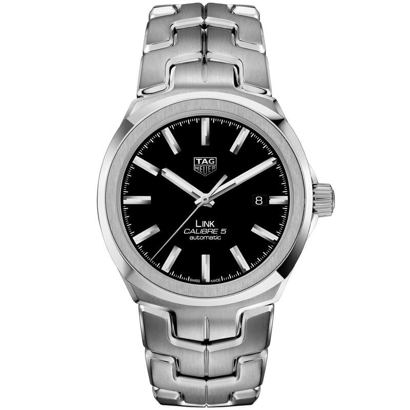 TAG Heuer Link Calibre 5 Automatic Mens Black Steel Watch