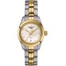 Tissot PR 100 Lady Small Gold PVD Silver Dial Watch, 25mm