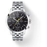 Tissot PRC 200 Chronograph Watch Black Dial Steel Bracelet, 43mm