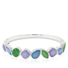 Lisa Bridge Chalcedony & Agate Bangle Bracelet