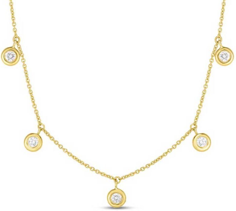 Roberto Coin Diamonds by the Inch 5-Station Diamond Necklace 18K