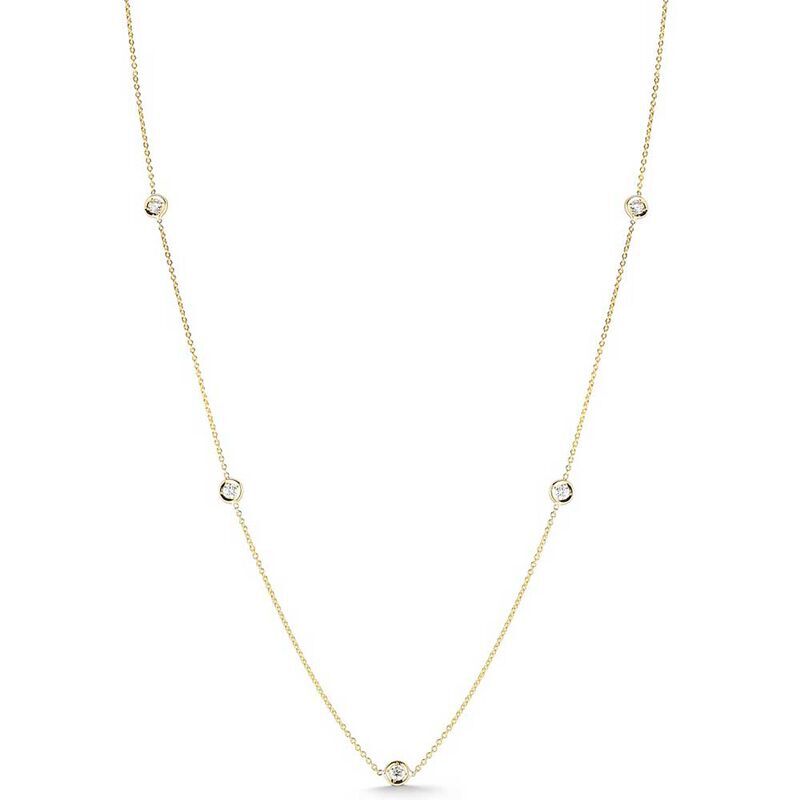 Roberto Coin Diamonds by the Inch 7-Station Diamond Necklace 18K