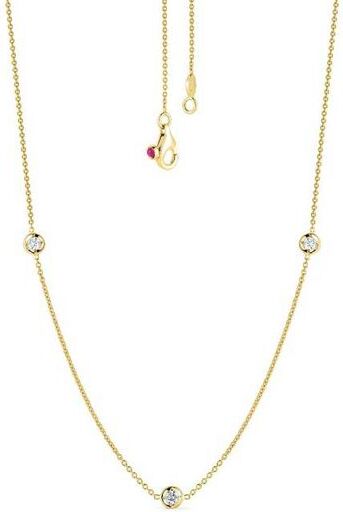 Roberto Coin Diamonds by the Inch 3-Station Diamond Necklace 18K