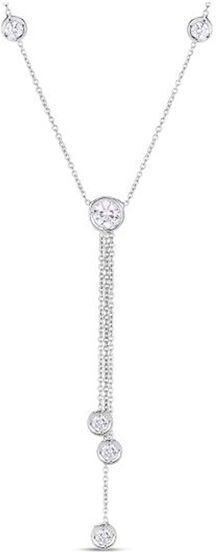 Roberto Coin Diamonds By The Inch Triple Drop Necklace in 18K White Gold