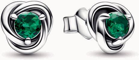 Pandora May Green Eternity Circle Stud Earrings