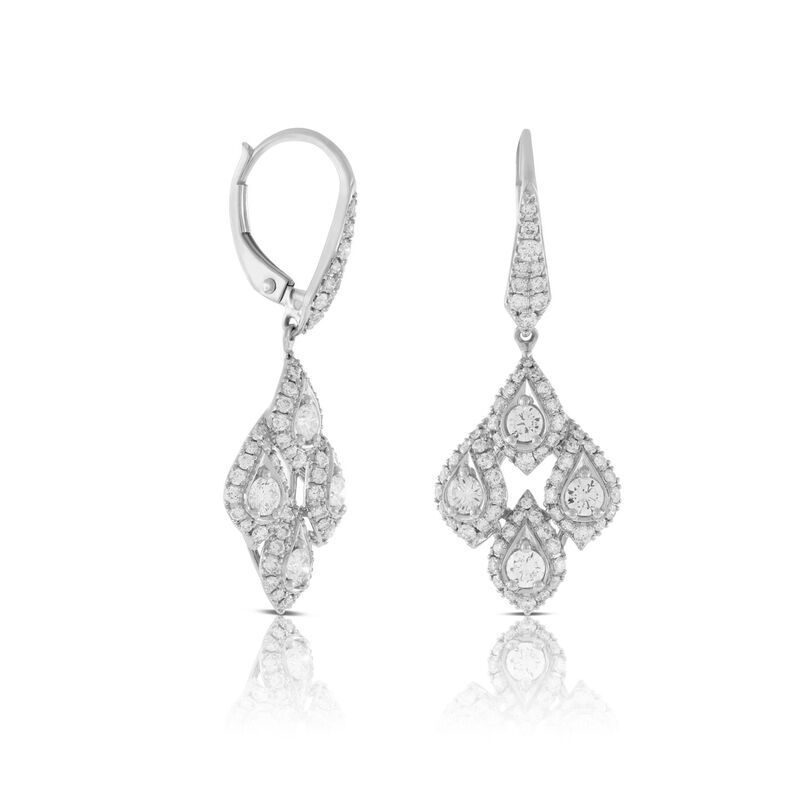 Ben Bridge Jewelers Chandelier Diamond Earrings 14K