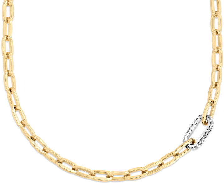 Roberto Coin Designer Gold Thin Link Necklace 18K Yellow Gold, 18"