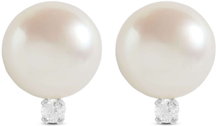 Ben Bridge Jewelers Freshwater Cultured Pearl & Diamond Earrings 14K