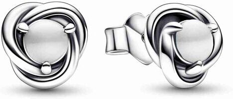 Pandora June White Eternity Circle Stud Earrings