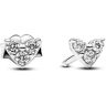 Pandora Triple Stone Heart Stud Earrings