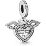 Pandora Heart & Angel Wings CZ Dangle Charm