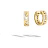 Roberto Coin Navarra Diamond Accented Hoop Earrings 18K Yellow Gold.