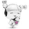 Pandora Girl with Pigtails Enamel Charm