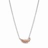 Pandora Two-Tone Floating Curved Feather Collier Necklace