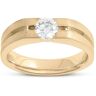 Ben Bridge Jewelers Gents Negative Channel Diamond Ring, 18K Yellow Gold