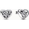 Pandora Radiant Heart & Floating Stone Stud Earrings