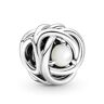 Pandora White Mother of Pearl Eternity Circle Charm