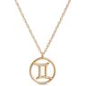 Ben Bridge Jewelers Gemini Zodiac Sign Pendant Necklace, 14K Yellow Gold
