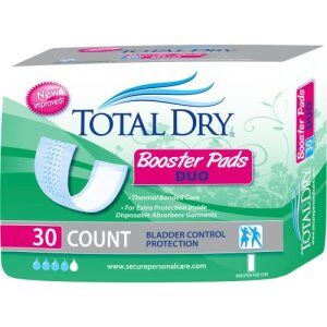 Secure Personal Care Products Totaldry Booster Pad Duo Incontinence Booster Pad, 180/Case (975696_Cs)