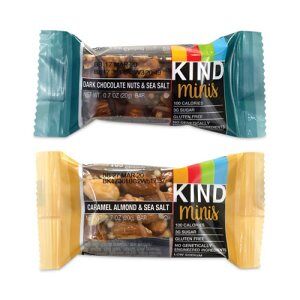 Kind Minis, Dark Chocolate Nuts Sea Salt/Caramel Almond Nuts Sea Salt, 0.7 Oz Bar, 32 Bars/Box, Delivered In 1-4 Business Days (