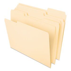 Office Realm Pendaflex Interior 1/3 Cut Top Tab Letter Manila File Folders,100/Bx (Pfx421013)