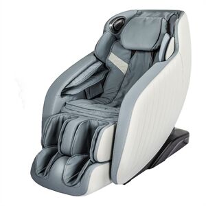Maklaine Blue Faux Leather Zero Gravity Recliner 3D Programmable Massage Chair
