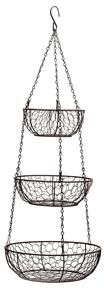 RSVP Metal Chicken Wire Hanging Basket - Bronze 8 10 and 12 inch