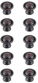 Elegant Decor Kadea 1.2" Zinc Alloy Mushroom Knob Multipack - Bronze (Set of 10)