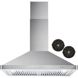 Cosmo 30" 380 CFM Ductless Wall Mount Range Hood Kitchen Hood in Stainless Steel