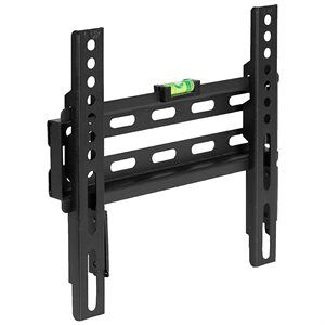 Flash Furniture Fixed 17" - 42" TV Wall Mount with Built-In Level in Black