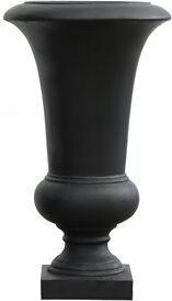 Luxen Home LuxenHome 22.75" H Black Slim MgO Urn Planter