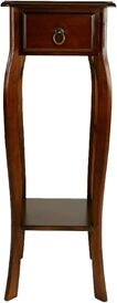 Wayborn Colonial pedestal with drawer 12Wx12Dx33.5"H solid wood in brown