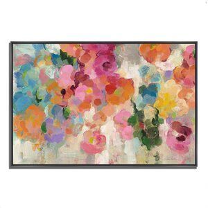 Tangletown Fine Art 47 x 32 Colorful Garden I by Silvia Vassileva Print on Canvas Fabric Multi-Color