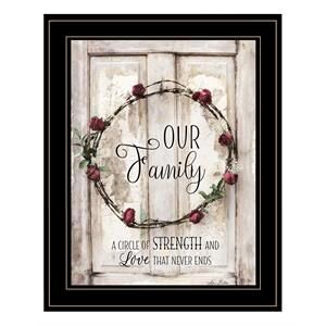 Trendy Decor4U Our Family by Lori Deiter Framed Print Wall Art Wood Multi-Color