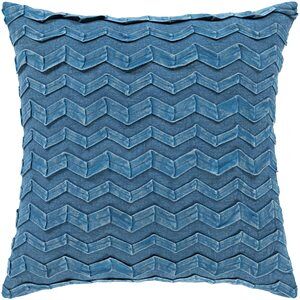 Surya Caprio CPR-002 20"H x 20"W Square Pillow Kit in Bright Blue