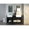 Ancerre Designs Hayley 60" Farmhouse Wood Bathroom Vanity Set in Black Onyx