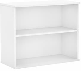 BBF Bush Business Furniture Small 2 Shelf Bookcase in White - Engineered Wood