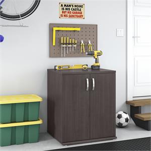 Bush Universal Garage Storage Cabinet with Doors in Storm Gray - Engineered Wood