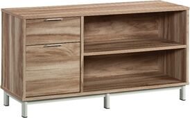 Sauder Bergen Circle Engineered Wood File Credenza in Kiln Acacia/Brown