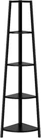 Monarch Bookshelf - Etagere - Corner - 4 Tier - 60"H - Office - Black Laminate