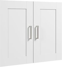 BBF Hampton Heights 2 Door Set for 48W Bookshelf in White - Engineered Wood