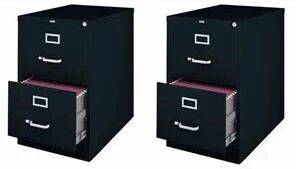 Home Square Value Pack (Set of 2) 2 Drawer Legal File Cabinet in Black