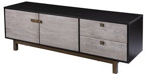 Allora Engineered Wood Media Console with Storage in Gray