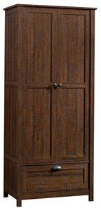 Sauder Miscellaneous Storage 72"H Engineered Wood Cabinet in Rustic Walnut