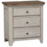 Liberty Furniture Farmhouse Reimagined White 3 Drawer Night Stand w/ Charging Station