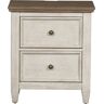 Liberty Furniture Heartland White 2 Drawer Night Stand w/ Charging Station