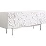 Modrest Gwen Modern MDF Wood & Stainless Steel Buffet in High Gloss White